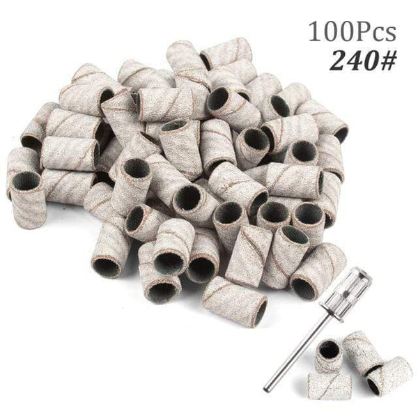 Planet Gates 240 100pcs NO Box 2 100pcs 80''/120''/180" Nail Art Sanding Bands Gel Polish Remover Tool Accessory for Electric Nail Machine Nail Drill Bits