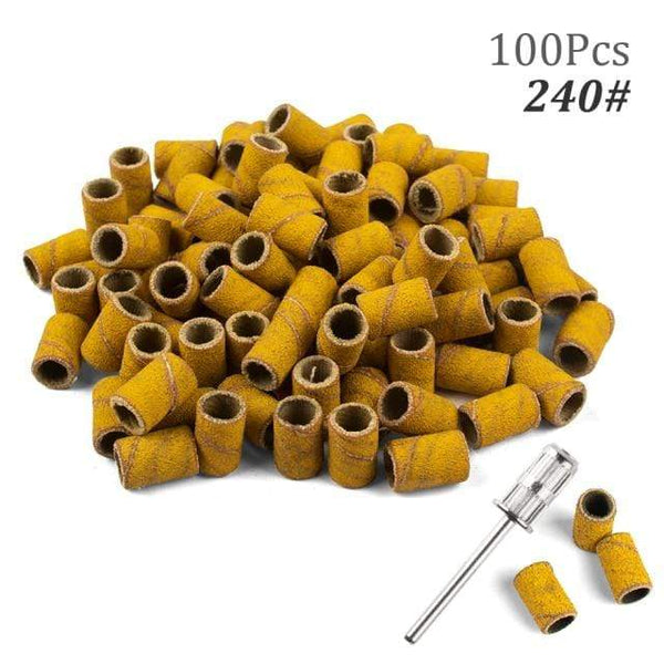Planet Gates 240 100pcs NO Box 5 100pcs 80''/120''/180" Nail Art Sanding Bands Gel Polish Remover Tool Accessory for Electric Nail Machine Nail Drill Bits