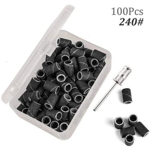 Planet Gates 240 100pcs with Box 3 100pcs 80''/120''/180" Nail Art Sanding Bands Gel Polish Remover Tool Accessory for Electric Nail Machine Nail Drill Bits