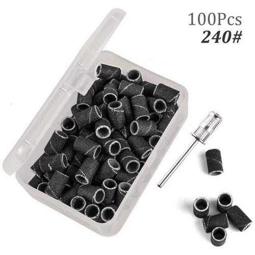 Planet Gates 240 100pcs with Box 3 100pcs 80''/120''/180" Nail Art Sanding Bands Gel Polish Remover Tool Accessory for Electric Nail Machine Nail Drill Bits