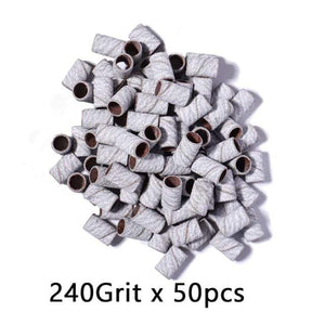 Planet Gates 240 grit 50pcs Nail Drill Bits Foot Care Polishing Manicure Gel Polish Remover Replacement Tools Cutter Zebra Sanding Bands