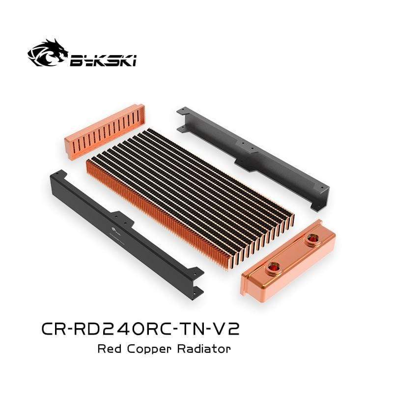 Planet Gates 240mm Copper Radiator About 30mm Thick  Computer Water Cooling Liquid Heat Sink For 12cm PC Fans,CR-RD240RC-TN-V2
