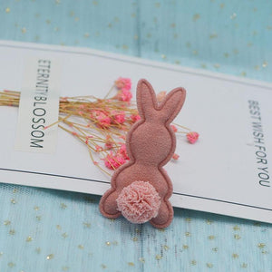 Planet Gates 24pcs/lot 2.8*5cm Felt Rabbit Pads Patches Appliques For Craft Clothes Sewing Supplies DIY Hair Clip Accessories