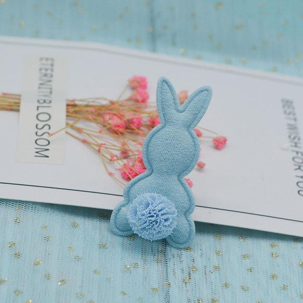 Planet Gates 24pcs/lot 2.8*5cm Felt Rabbit Pads Patches Appliques For Craft Clothes Sewing Supplies DIY Hair Clip Accessories