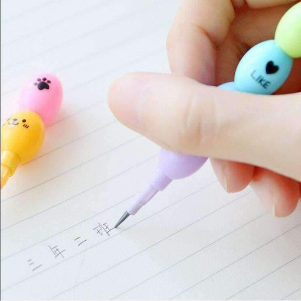 Planet Gates 24pcs/lot Candy  Creative  Peas pencil  Free cutting Alternatively Stationery pencil escolar writing pens school supplies