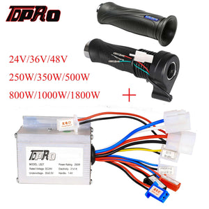 Planet Gates 24V/36V/48V 350/500/800/1000W Motor Brush Controller Speed Throttle Twist Grip For Electric Bicycle Scooter ATV Buggy Bike
