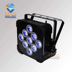 Planet Gates 24X Rasha Brand 9*15W 5in1 RGBAW Battery Powered Wireless LED Flat Par Light,LED Slim Par Can With Stackable Charging Road Case
