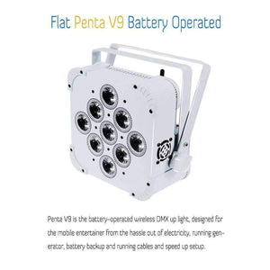 Planet Gates 24X Rasha Brand 9*15W 5in1 RGBAW Battery Powered Wireless LED Flat Par Light,LED Slim Par Can With Stackable Charging Road Case