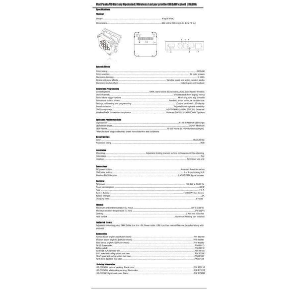 Planet Gates 24X Rasha Brand 9*15W 5in1 RGBAW Battery Powered Wireless LED Flat Par Light,LED Slim Par Can With Stackable Charging Road Case