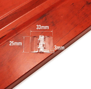 10Pcs 25X33mm 30X33mm 45x33mm 65x42mm  Plastic Folding Hinges Transparent Plexiglass Hinge Durable Clear Acrylic