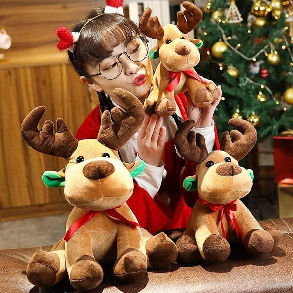 25/35/45 Cm Children Animal Soft Doll New Creative Elk Doll Plush Toy Christmas Stuffed Doll Kids Christmas Gift
