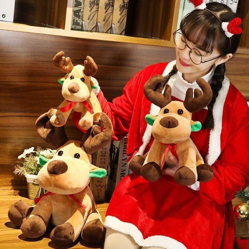 25/35/45 Cm Children Animal Soft Doll New Creative Elk Doll Plush Toy Christmas Stuffed Doll Kids Christmas Gift