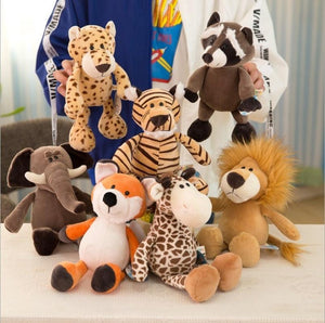 Planet Gates 25/35cm Popular Forest Animals Stuffed Doll Plush Kids Giraffe Elephant Monkey Lion Tiger Plush Animal Toys Birthday Gifts
