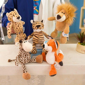 Planet Gates 25/35cm Popular Forest Animals Stuffed Doll Plush Kids Giraffe Elephant Monkey Lion Tiger Plush Animal Toys Birthday Gifts