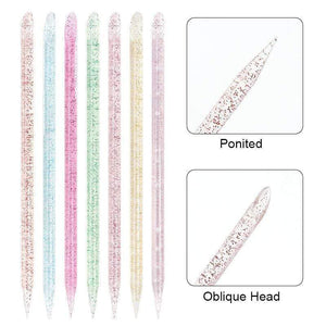 Planet Gates 25/50/100Pcs Reusable Crystal Stick Double End Nail Art Cuticle Pusher Cuticle Remover Tool Pedicure Care Nails Manicures Tools