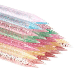 Planet Gates 25/50/100Pcs Reusable Crystal Stick Double End Nail Art Cuticle Pusher Cuticle Remover Tool Pedicure Care Nails Manicures Tools