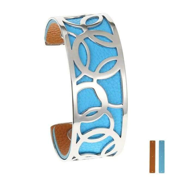 Planet Gates 25 mm 1 Legenstar Opening Cuff Bangle &Bracelet for Women Stainless Steel Bracelet Argent  Manchette Bangle Interchangeable Leather Band