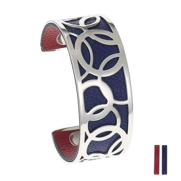 Planet Gates 25 mm 6 Legenstar Opening Cuff Bangle &Bracelet for Women Stainless Steel Bracelet Argent  Manchette Bangle Interchangeable Leather Band