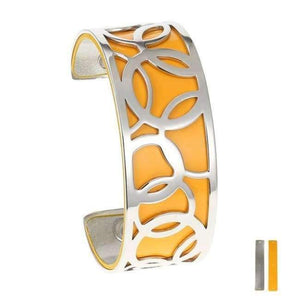 Planet Gates 25 mm Legenstar Opening Cuff Bangle &Bracelet for Women Stainless Steel Bracelet Argent  Manchette Bangle Interchangeable Leather Band