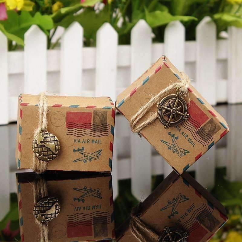 Planet Gates 25 Pieces Min Post Candy Box Wedding Favors Gifts Candy Paper Box Party Supplies Bonbonniere Baby Shower Birthday Mail Candy Box