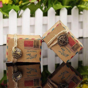 Planet Gates 25 Pieces Min Post Candy Box Wedding Favors Gifts Candy Paper Box Party Supplies Bonbonniere Baby Shower Birthday Mail Candy Box