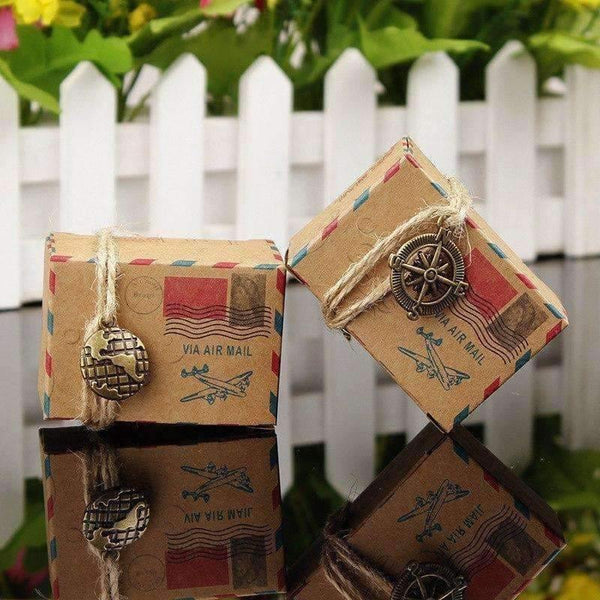 Planet Gates 25 Pieces Min Post Candy Box Wedding Favors Gifts Candy Paper Box Party Supplies Bonbonniere Baby Shower Birthday Mail Candy Box