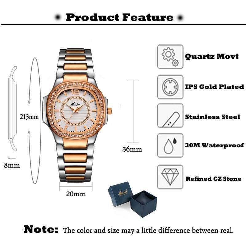 Planet Gates 2549-1 Watch Women Quartz Watches Ladies Top Brand Luxury Stainless Steel Female Wrist Watch Girl Golden Clock Hours