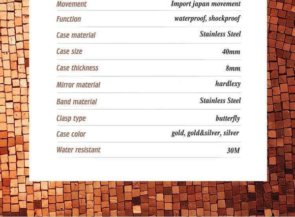 Planet Gates 2549-1 Watch Women Quartz Watches Ladies Top Brand Luxury Stainless Steel Female Wrist Watch Girl Golden Clock Hours