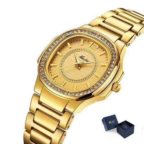 Planet Gates 2549-1 Watch Women Quartz Watches Ladies Top Brand Luxury Stainless Steel Female Wrist Watch Girl Golden Clock Hours
