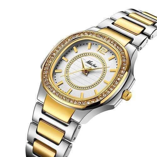Planet Gates 2549-2 Watches For Women Stainless Steel Gold Female Watch Diamond Wristwatch Patek Wrist Watch