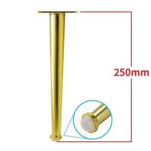 Gold Metal Furniture Leg Cone Tube Inclined Sofa Foot For Cabinet Table Legs Rubber Foot Screw Furniture Accessories