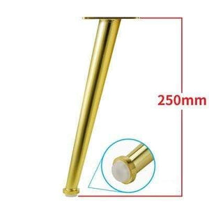 Gold Metal Furniture Leg Cone Tube Inclined Sofa Foot For Cabinet Table Legs Rubber Foot Screw Furniture Accessories