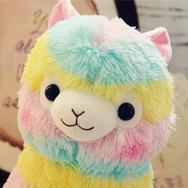 Planet Gates 25cm Colorful Alpaca Plush Dolls Baby Cute Animal Dolls Soft Cotton Stuffed Doll Home Soft Toys Sleeping Mate Stuffed Plush Toys