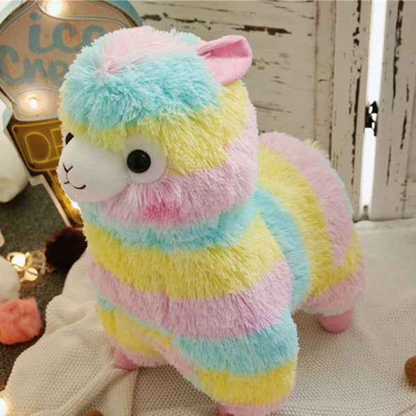 Planet Gates 25cm Colorful Alpaca Plush Dolls Baby Cute Animal Dolls Soft Cotton Stuffed Doll Home Soft Toys Sleeping Mate Stuffed Plush Toys