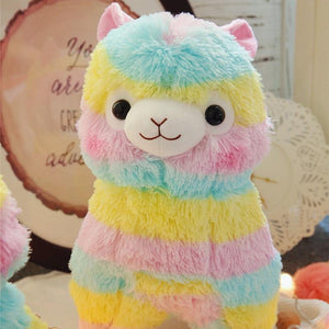 Planet Gates 25cm Colorful Alpaca Plush Dolls Baby Cute Animal Dolls Soft Cotton Stuffed Doll Home Soft Toys Sleeping Mate Stuffed Plush Toys