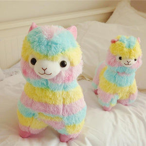 Planet Gates 25cm Colorful Alpaca Plush Dolls Baby Cute Animal Dolls Soft Cotton Stuffed Doll Home Soft Toys Sleeping Mate Stuffed Plush Toys