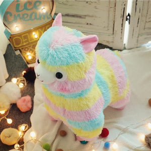 Planet Gates 25cm Colorful Alpaca Plush Dolls Baby Cute Animal Dolls Soft Cotton Stuffed Doll Home Soft Toys Sleeping Mate Stuffed Plush Toys