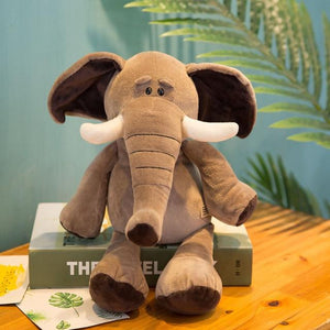 Planet Gates 25cm / Elephant 25cm Forest Animals Stuffed Plush Doll Toys Kids Giraffe Elephant Monkey Lion Tiger Plush Animal Toys Children Birthday Gifts