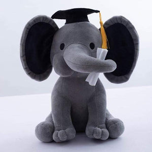 Planet Gates 25cm / Gray with Hat Elephant Plush Toys Baby Room Decorative Stuffed Dolls for Slepping 25cm Kawaii Animal Child Kids Plushiies Toy Pink Grey Doll