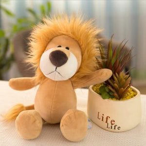Planet Gates 25cm / lion 25/35cm Popular Forest Animals Stuffed Doll Plush Kids Giraffe Elephant Monkey Lion Tiger Plush Animal Toys Birthday Gifts