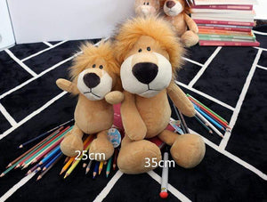 Planet Gates 25cm Soft Animal World Plush Toys Lion Elephant Fox Raccoon Giraffe Forest Animals Appease Playmate Calm Doll Christmas Gifts