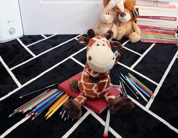 Planet Gates 25cm Soft Animal World Plush Toys Lion Elephant Fox Raccoon Giraffe Forest Animals Appease Playmate Calm Doll Christmas Gifts