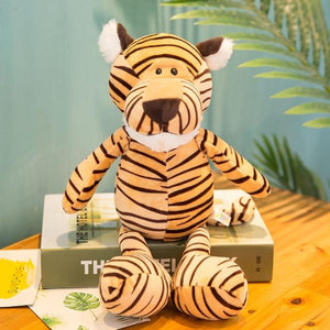 Planet Gates 25cm / Tiger 25cm Forest Animals Stuffed Plush Doll Toys Kids Giraffe Elephant Monkey Lion Tiger Plush Animal Toys Children Birthday Gifts