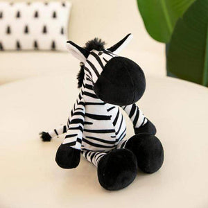 Planet Gates 25cm / zebra 25cm Forest Animals Stuffed Plush Doll Toys Kids Giraffe Elephant Monkey Lion Tiger Plush Animal Toys Children Birthday Gifts