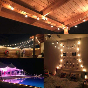 Planet Gates 25Ft G40 String Lights with 25 Globe Bulbs g40 string Indoor Outdoor Garden Backyard Patio Party Christmas Decoration Lighting