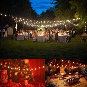 Planet Gates 25Ft G40 String Lights with 25 Globe Bulbs g40 string Indoor Outdoor Garden Backyard Patio Party Christmas Decoration Lighting