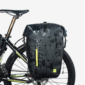 Planet Gates 25L black 25L Cycling Bike Bags MTB Bike Rear Rack Bag Full Waterproof Multifunction Road Bicycle Pannier Rear Seat Trunk Bag