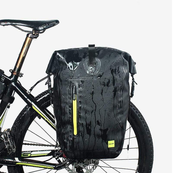 Planet Gates 25L black 25L Cycling Bike Bags MTB Bike Rear Rack Bag Full Waterproof Multifunction Road Bicycle Pannier Rear Seat Trunk Bag