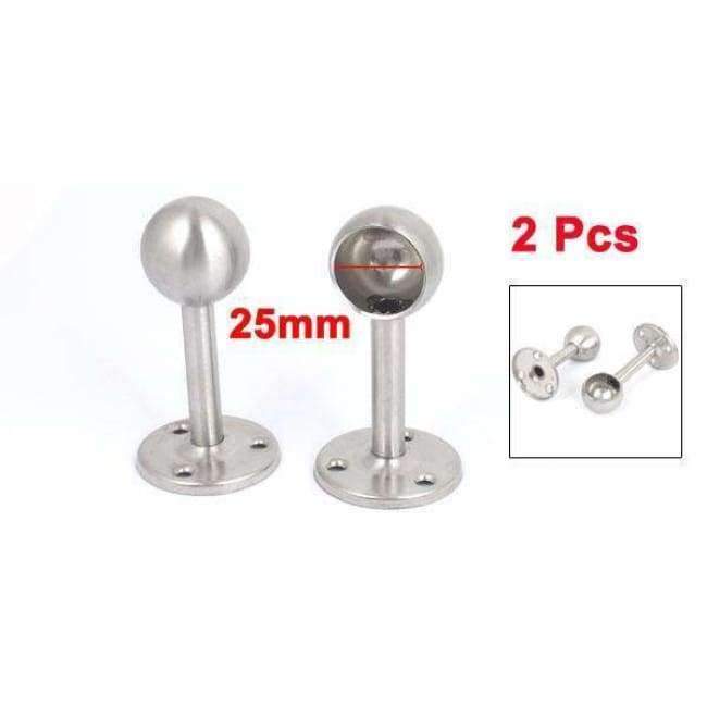 Planet Gates 25Mm 2Pcs Dia Stainless Steels Wardrobe Curtain Clothes Pipe Rod Lever Support Bracket Window-Dressing Hardware For Home