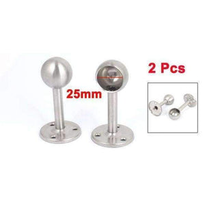Planet Gates 25Mm 2Pcs Dia Stainless Steels Wardrobe Curtain Clothes Pipe Rod Lever Support Bracket Window-Dressing Hardware For Home